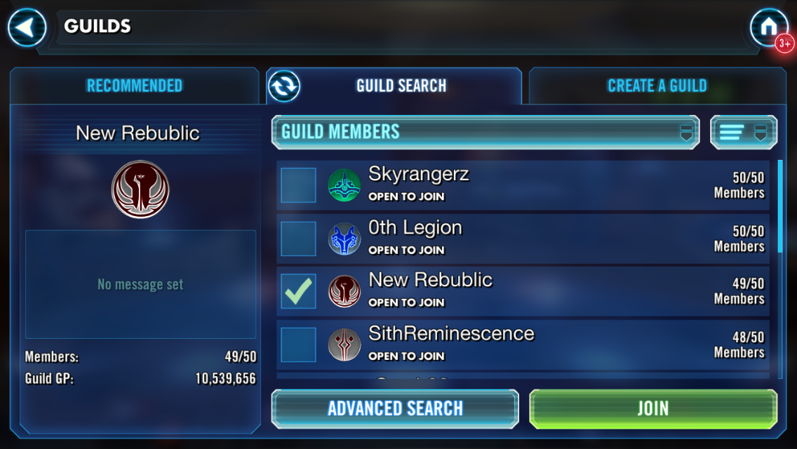 Of chat disable heroes galaxy guild Star Wars